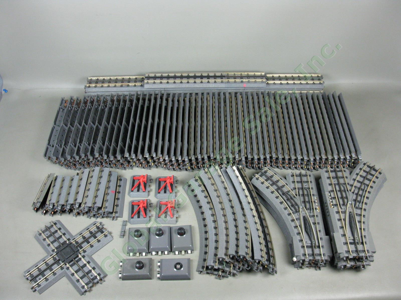 78pc Lot MTH RealTrax Train Track 4"-30" Straight Curve Sections Pieces Bumpers+