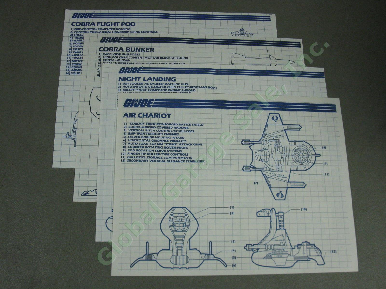 HUGE Vtg 1985-1986 GI Joe Cobra Vehicle Weapon Figure Lot Hydrofoil Ferret +NR! 19