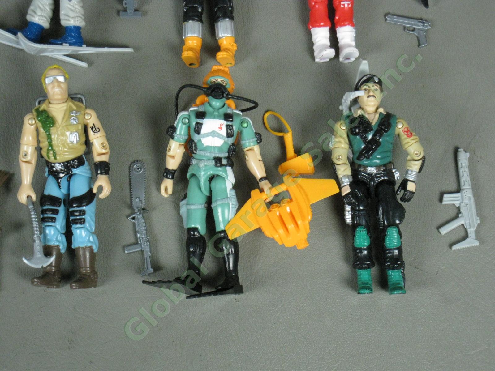 34 Vtg 1985-1986 GI Joe + Cobra Action Figures Lot w/ Weapons + File Cards NR! 13