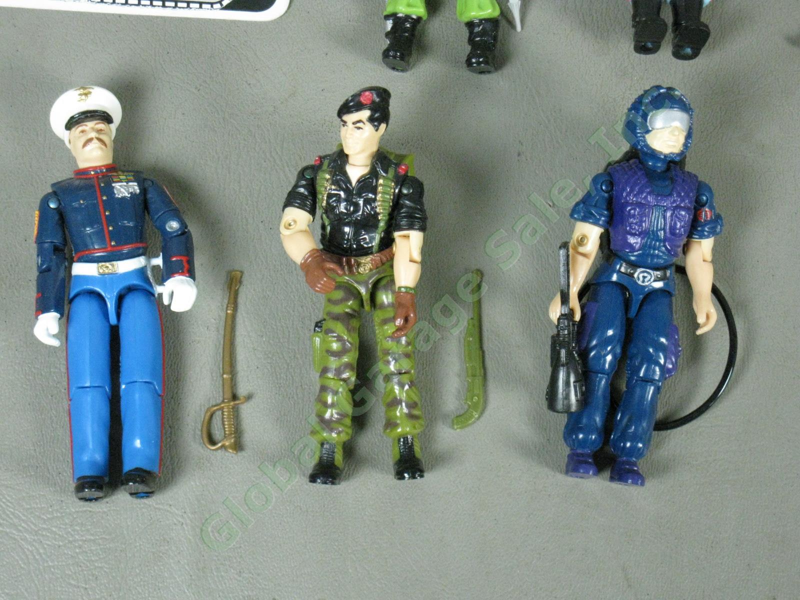 34 Vtg 1985-1986 GI Joe + Cobra Action Figures Lot w/ Weapons + File Cards NR! 17