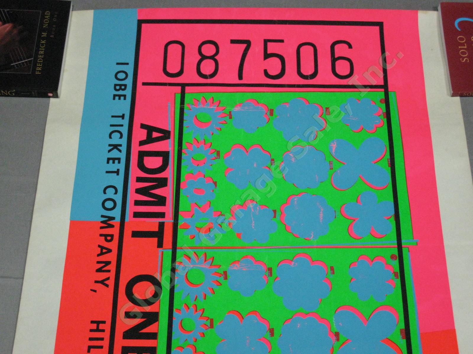 Original Andy Warhol 1967 Lincoln Center Film Festival Ticket Screenprint Poster 1