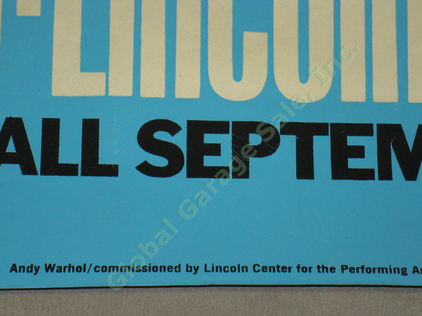 Original Andy Warhol 1967 Lincoln Center Film Festival Ticket Screenprint Poster 3