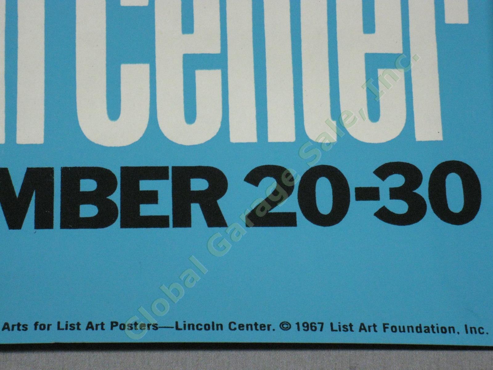 Original Andy Warhol 1967 Lincoln Center Film Festival Ticket Screenprint Poster 4