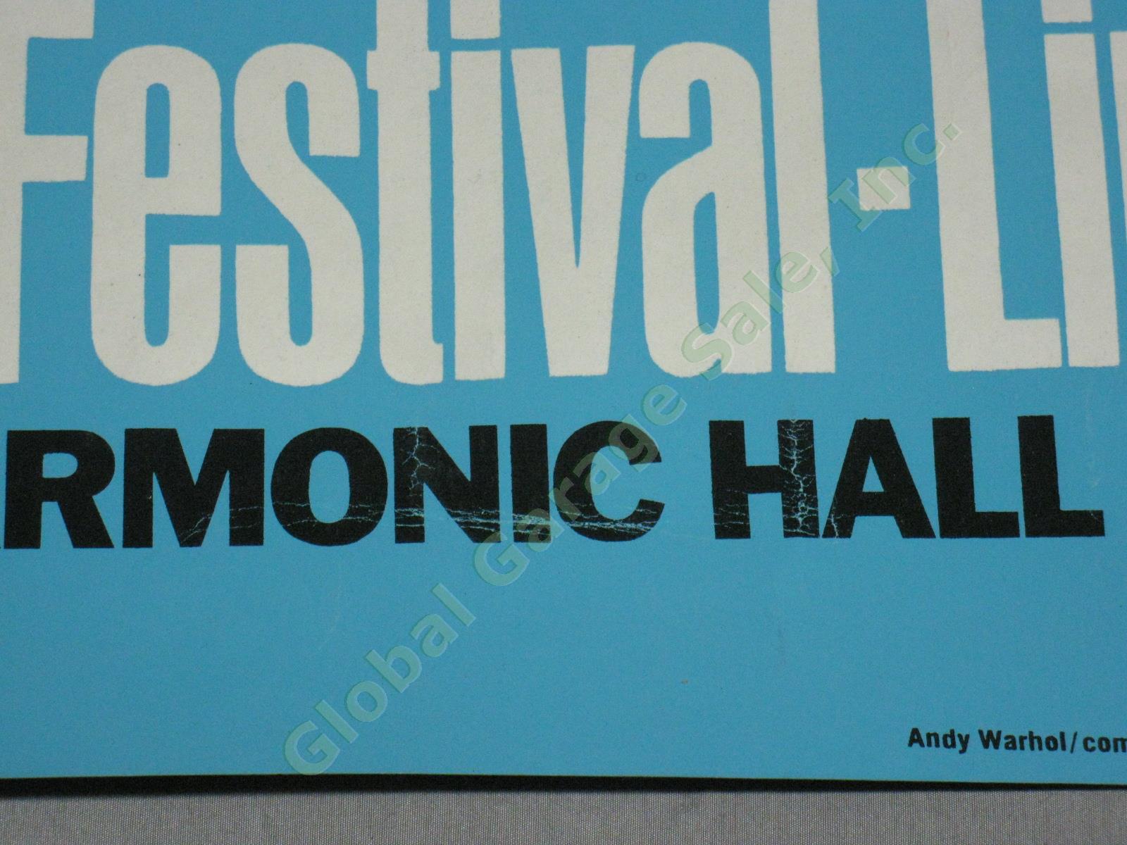 Original Andy Warhol 1967 Lincoln Center Film Festival Ticket Screenprint Poster 7