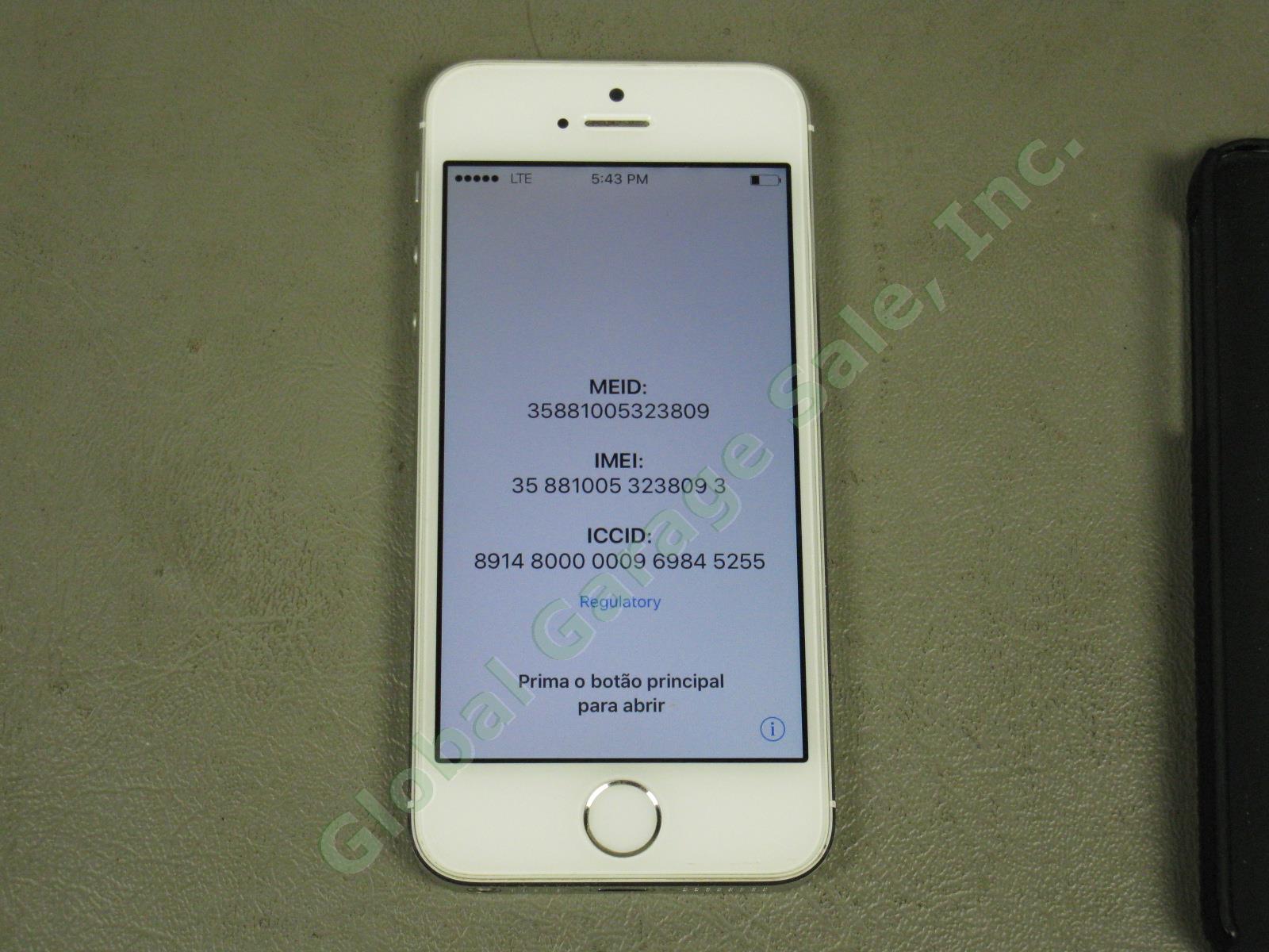Apple iPhone 5s 32GB White A1533 ME345LL/A Verizon Works Great! Factory Reset NR 1