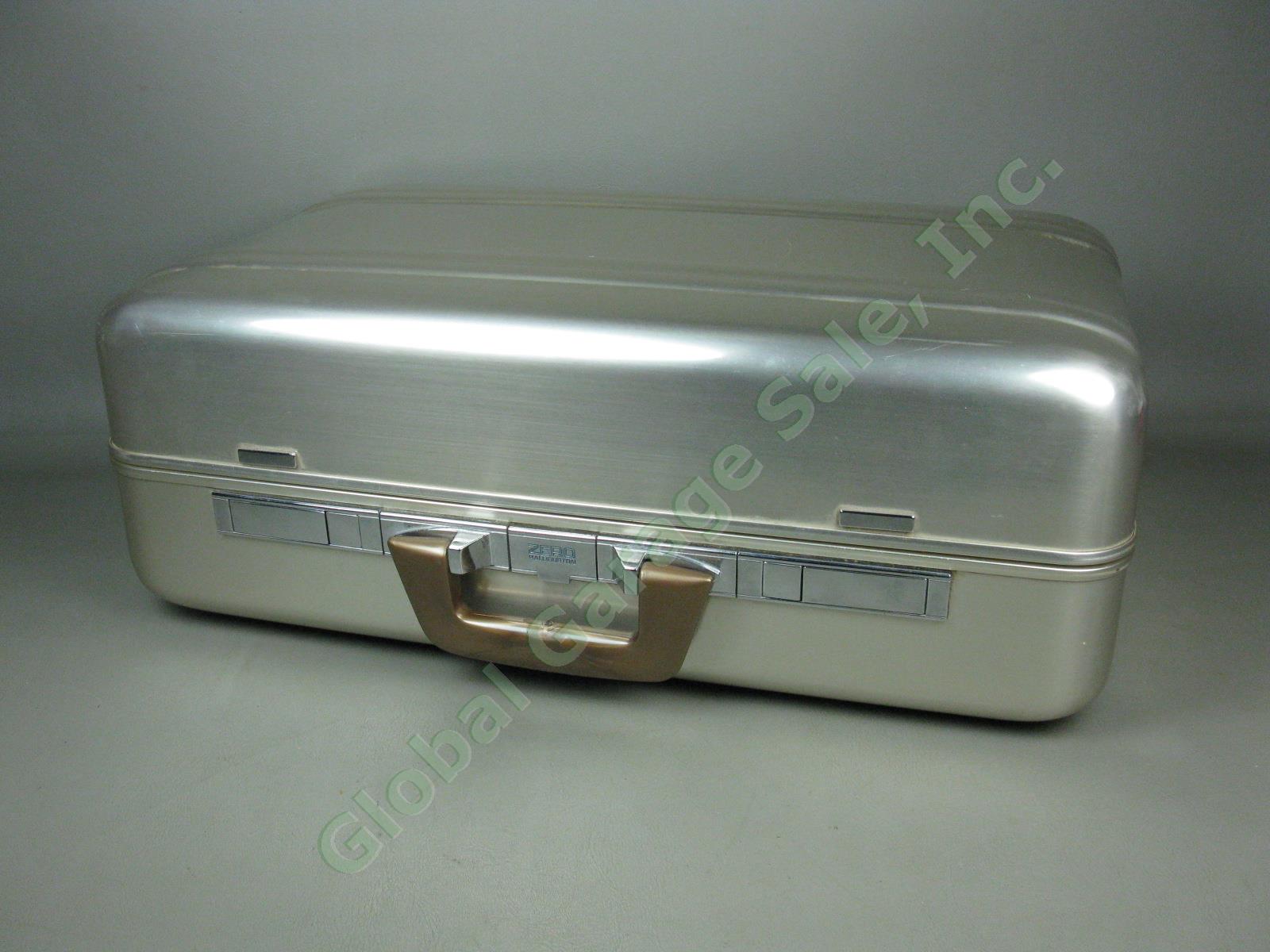 Zero Halliburton Presto Aluminum Combo Lock Briefcase Suitcase Luggage 21x13x8