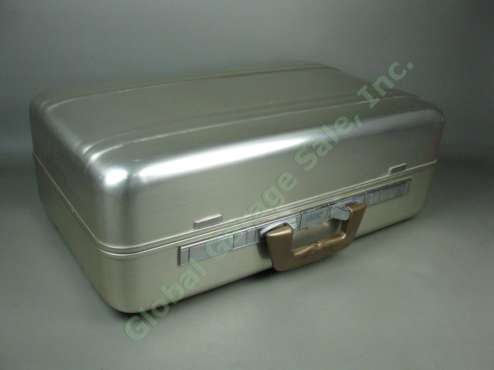 Zero Halliburton Presto Aluminum Combo Lock Briefcase Suitcase Luggage 21x13x8 3