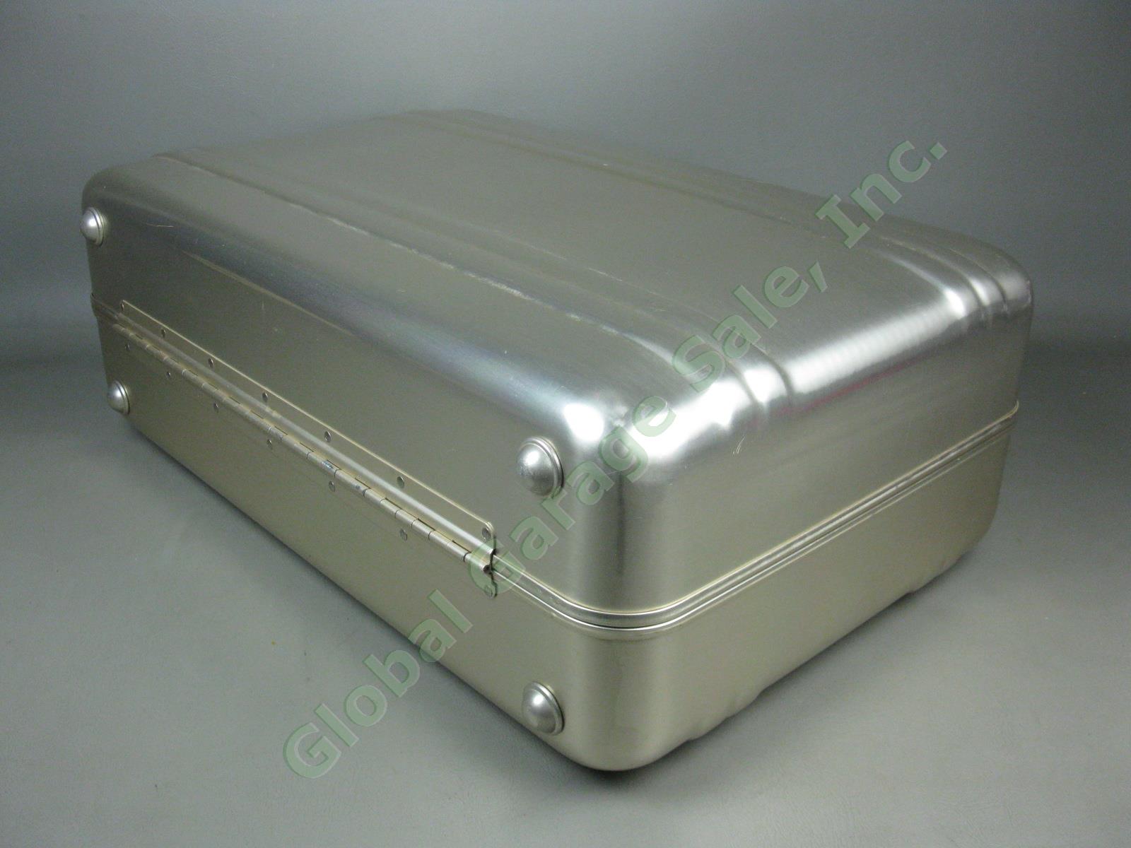 Zero Halliburton Presto Aluminum Combo Lock Briefcase Suitcase Luggage 21x13x8 4