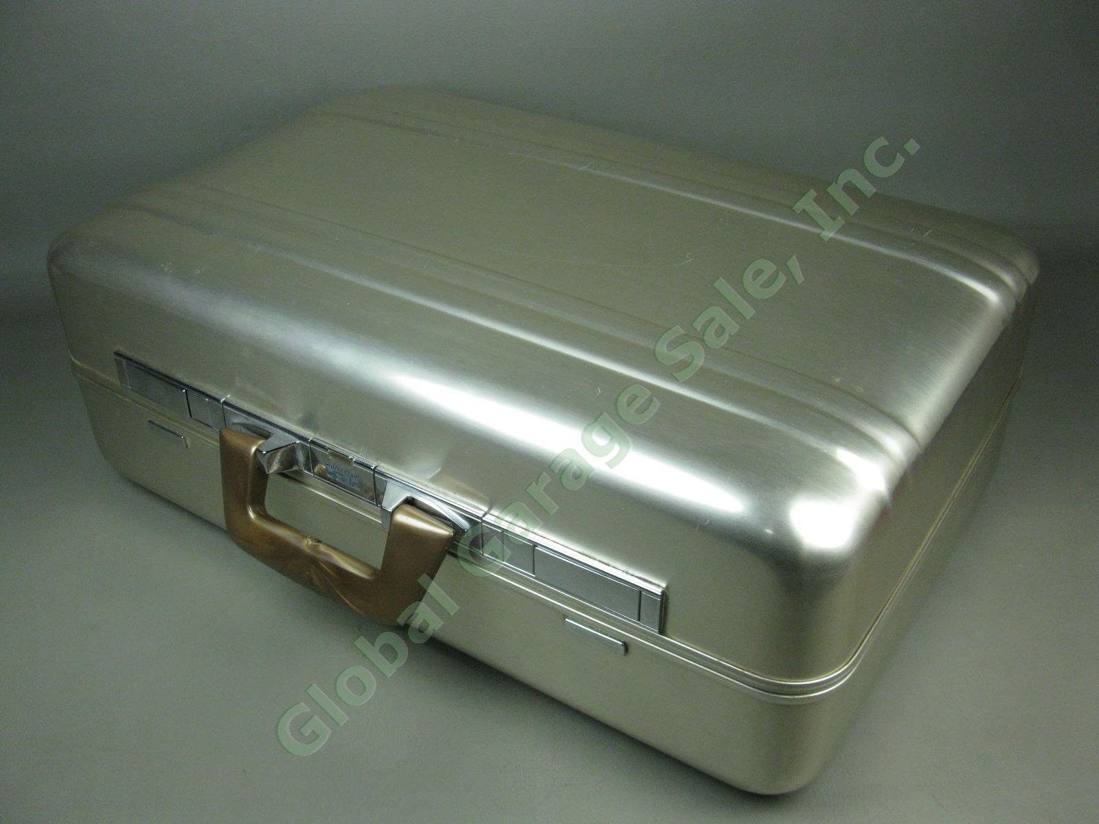 Zero Halliburton Presto Aluminum Combo Lock Briefcase Suitcase Luggage 21x13x8 6