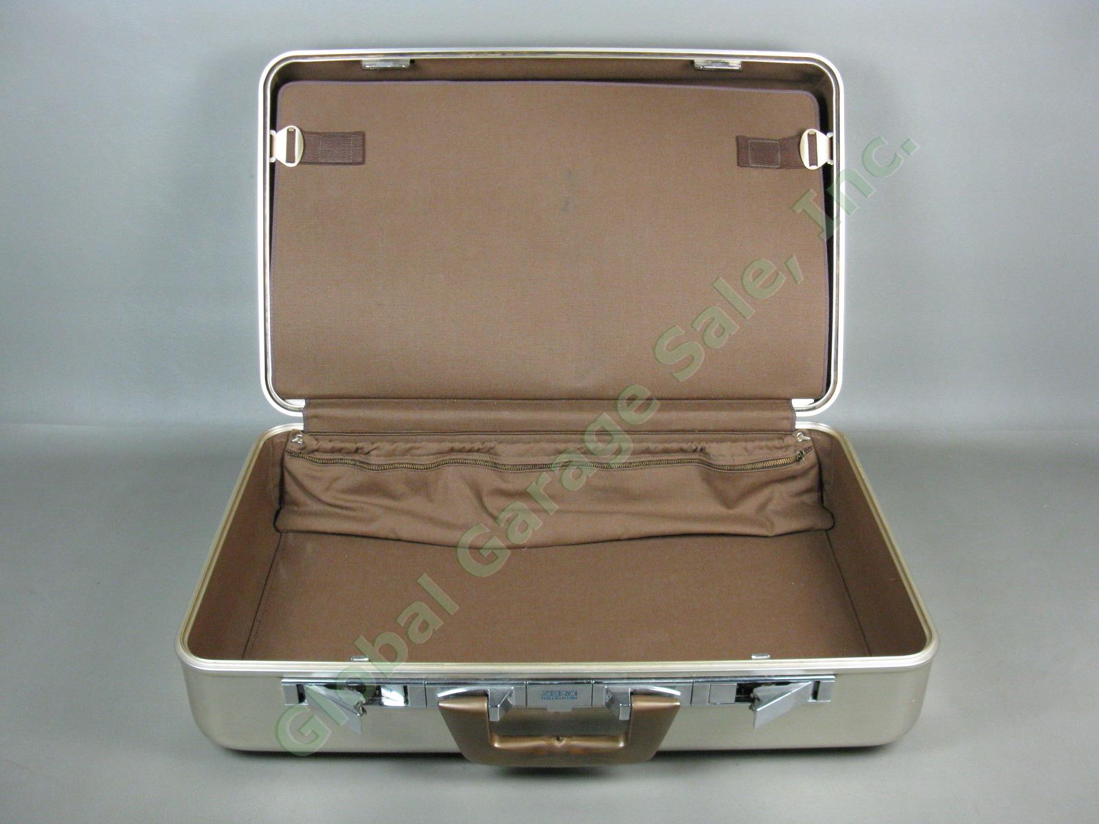 Zero Halliburton Presto Aluminum Combo Lock Briefcase Suitcase Luggage 21x13x8 7