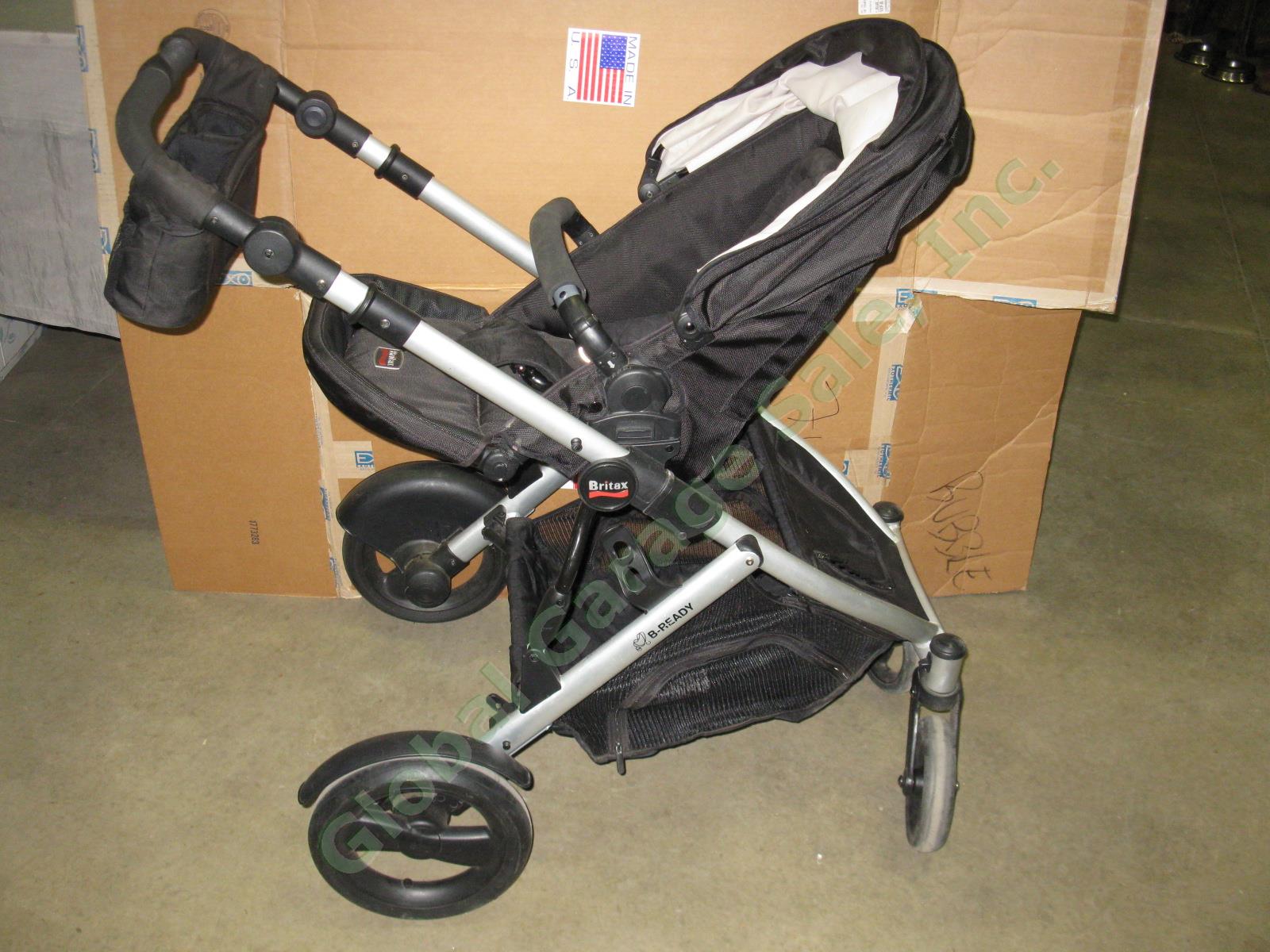 Black Britax B-Ready Single Stroller W/ Reversible Removable Seat Cup Holders NR 3