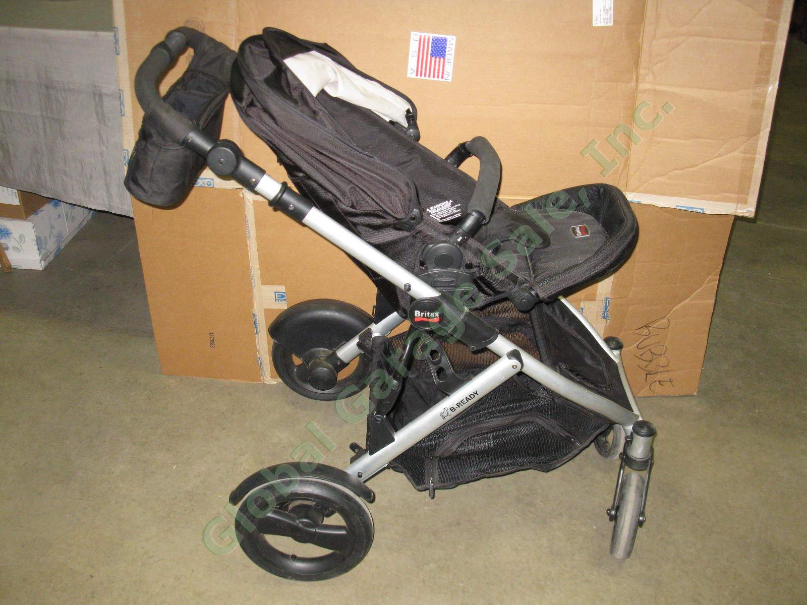 Black Britax B-Ready Single Stroller W/ Reversible Removable Seat Cup Holders NR 4