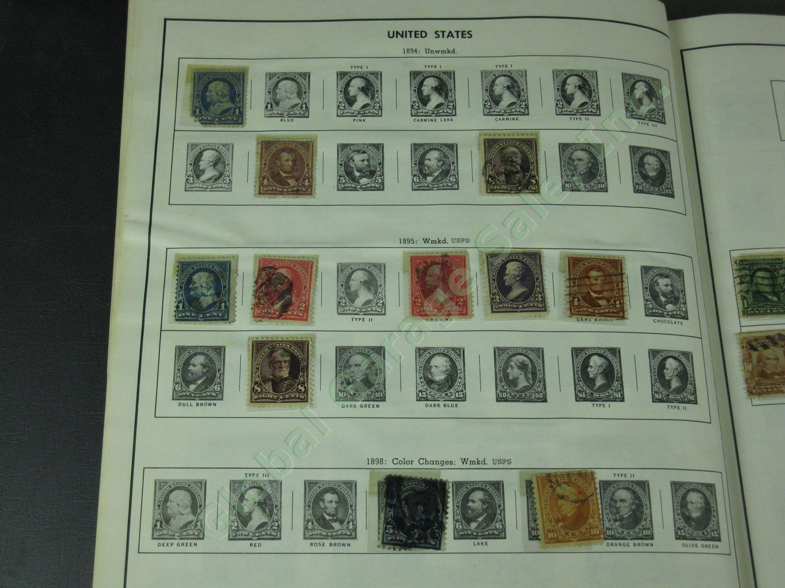 1973 Harris Standard World Stamp Album In Two Volumes With Collection No Reserve 3