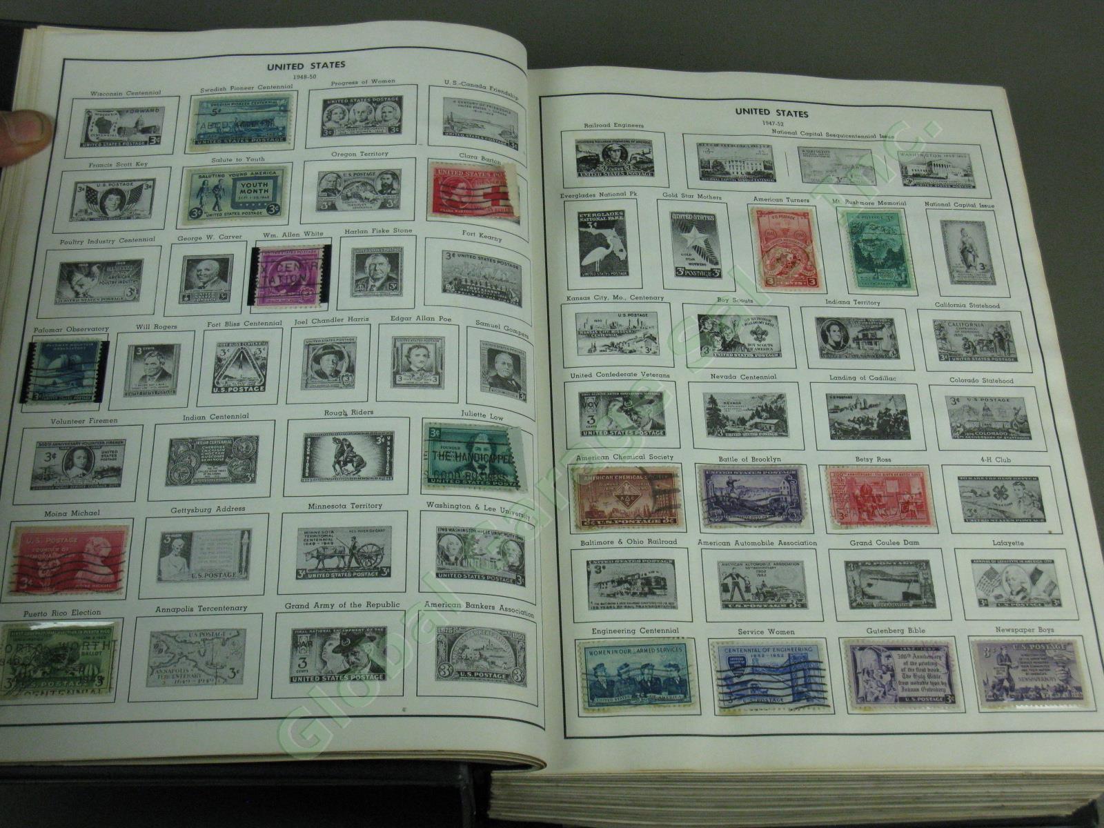 1973 Harris Standard World Stamp Album In Two Volumes With Collection No Reserve 14