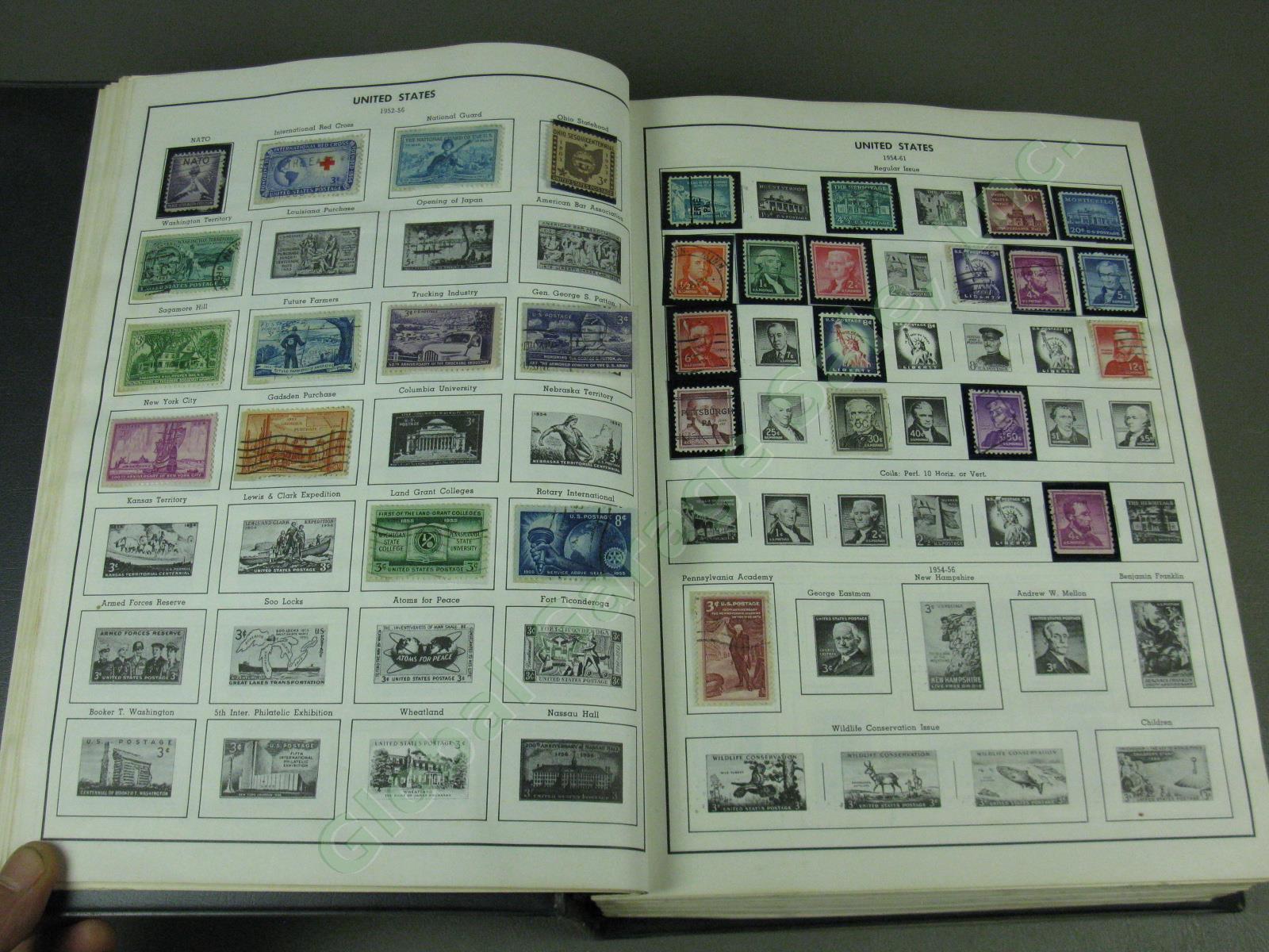 1973 Harris Standard World Stamp Album In Two Volumes With Collection No Reserve 15