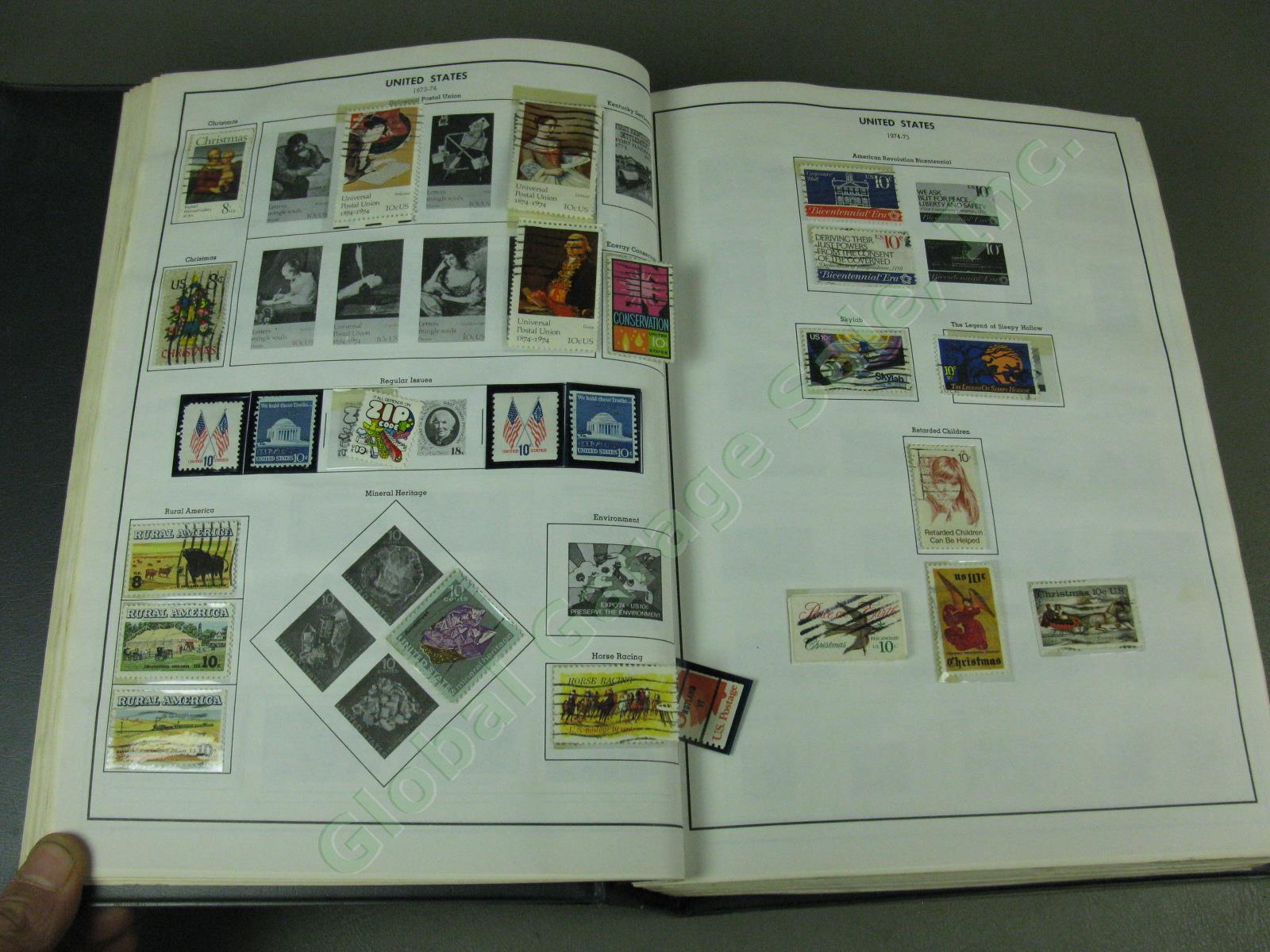 1973 Harris Standard World Stamp Album In Two Volumes With Collection No Reserve 19