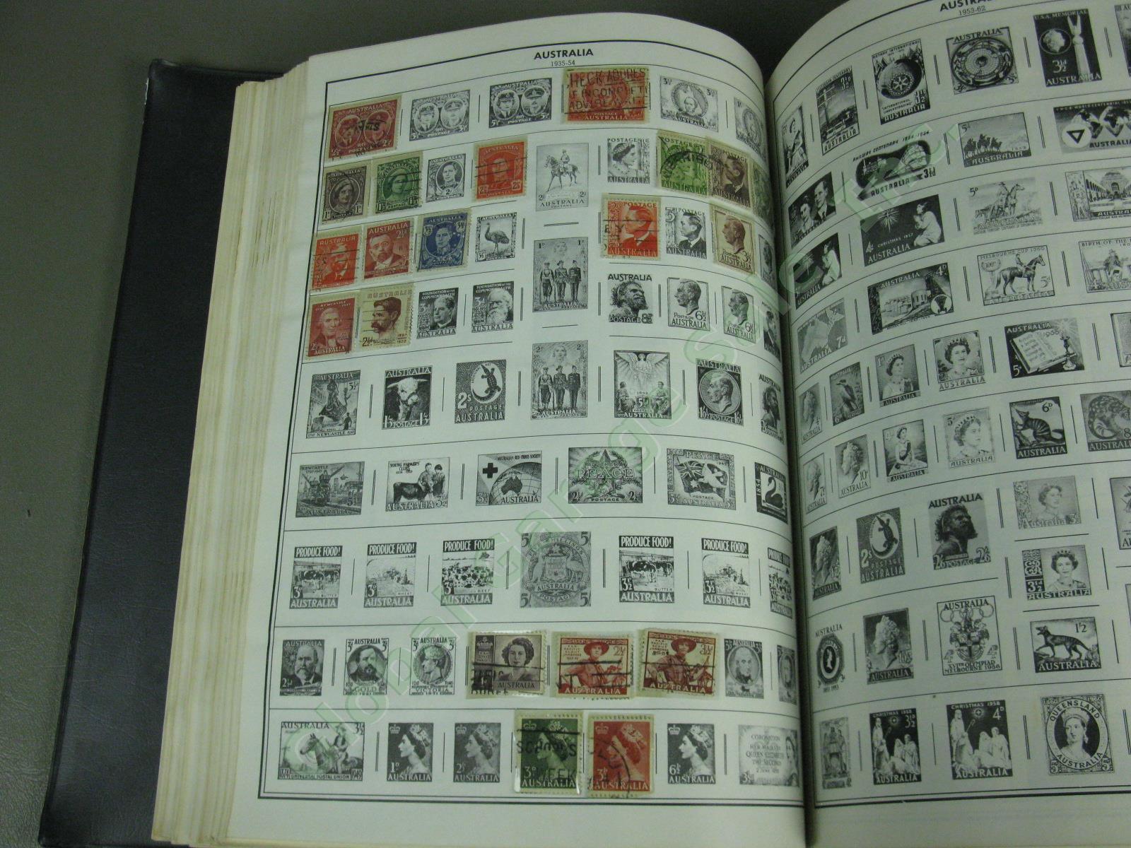 1973 Harris Standard World Stamp Album In Two Volumes With Collection No Reserve 28