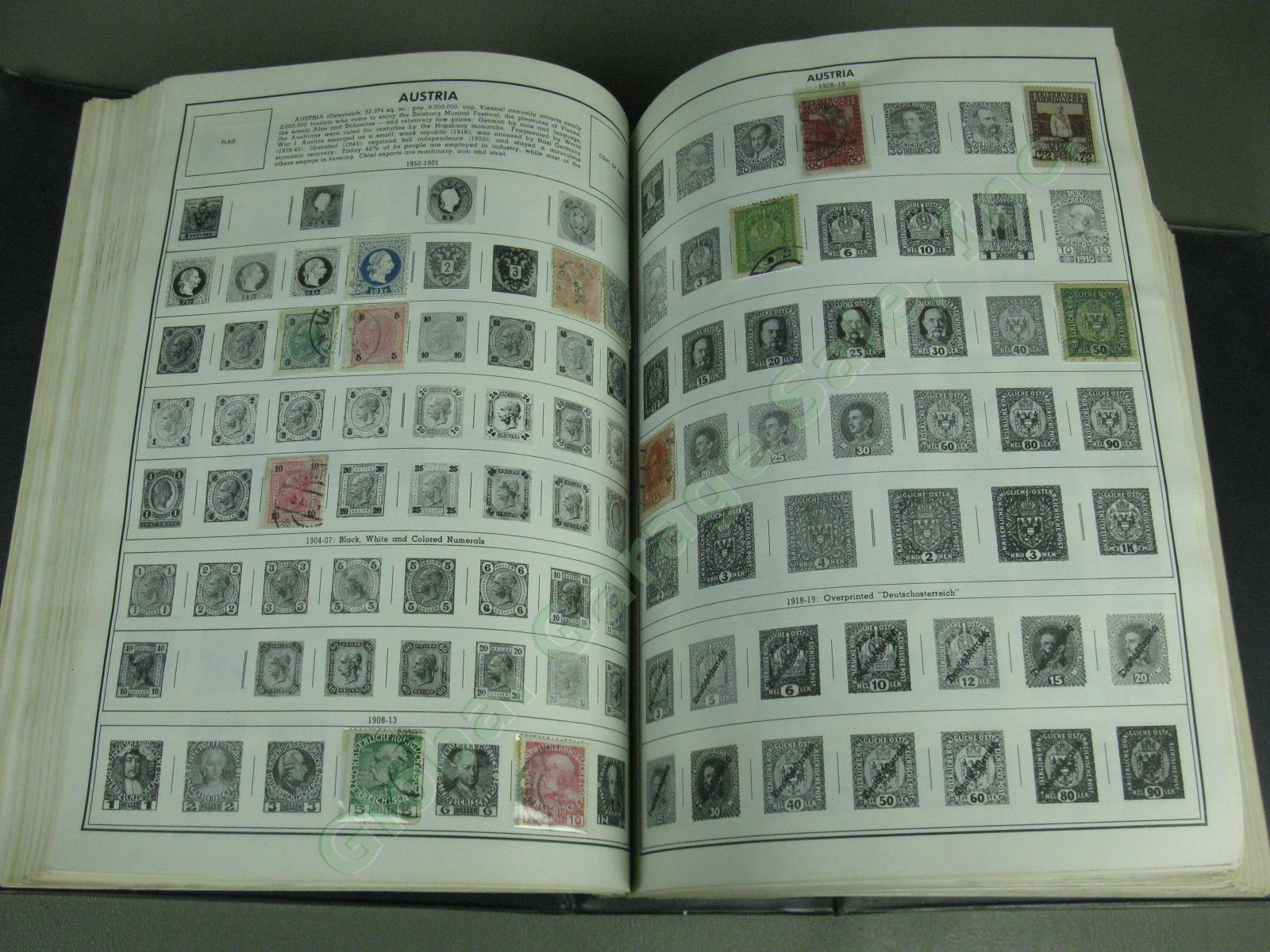 1973 Harris Standard World Stamp Album In Two Volumes With Collection No Reserve 29