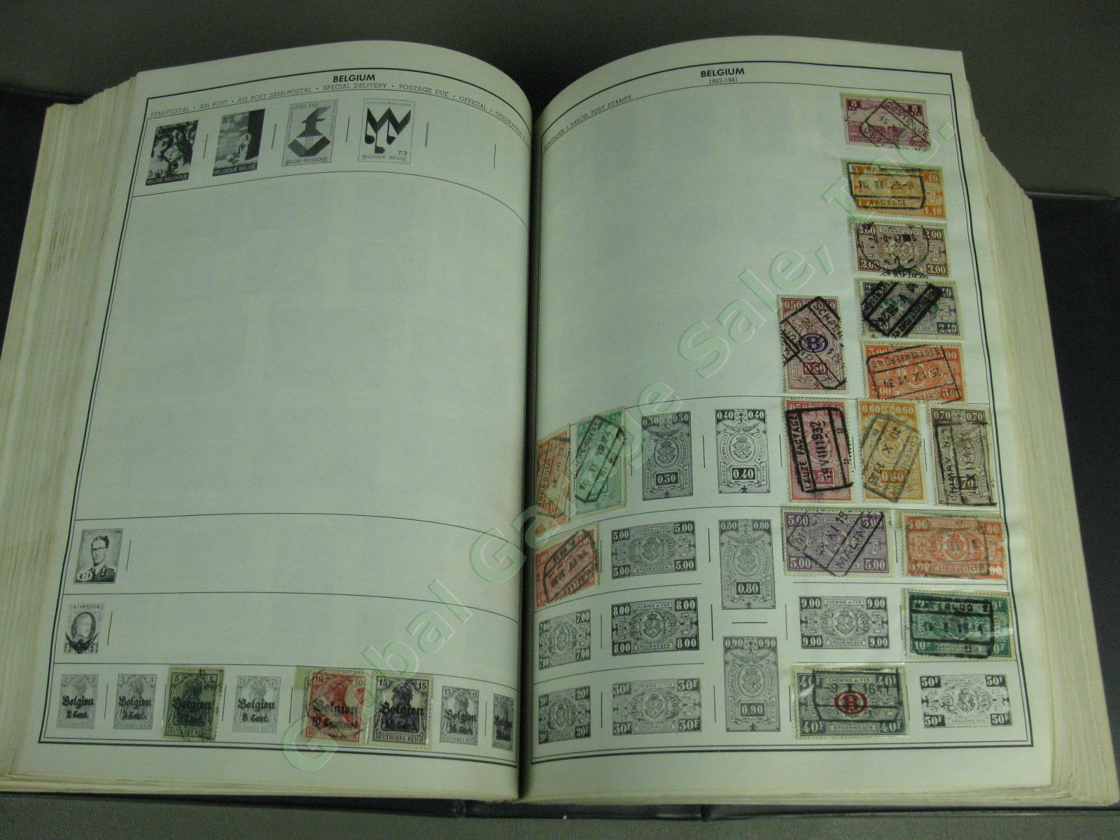 1973 Harris Standard World Stamp Album In Two Volumes With Collection No Reserve 33