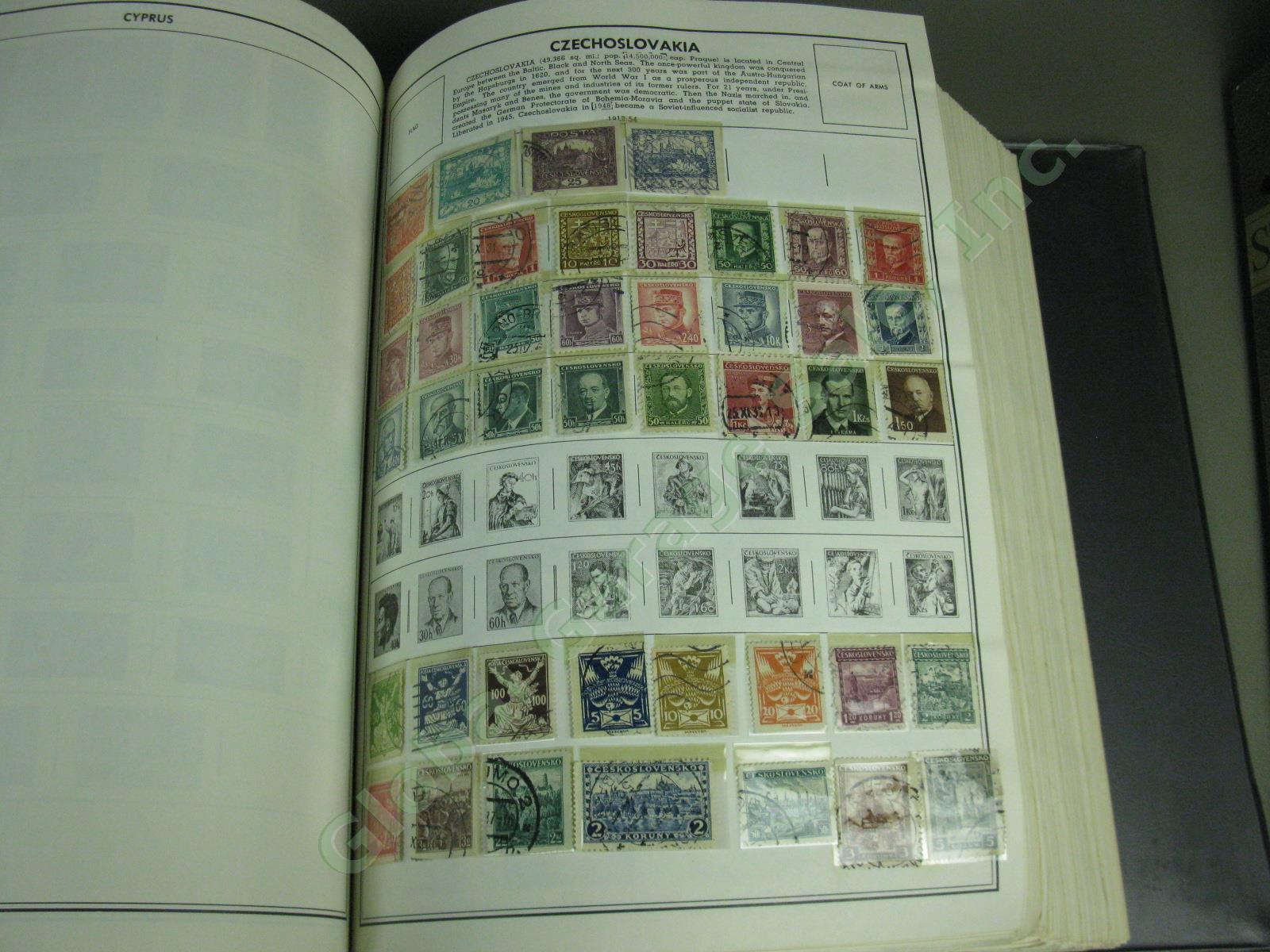 1973 Harris Standard World Stamp Album In Two Volumes With Collection No Reserve 35