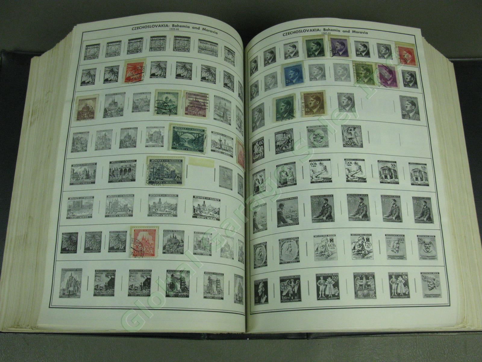 1973 Harris Standard World Stamp Album In Two Volumes With Collection No Reserve 36