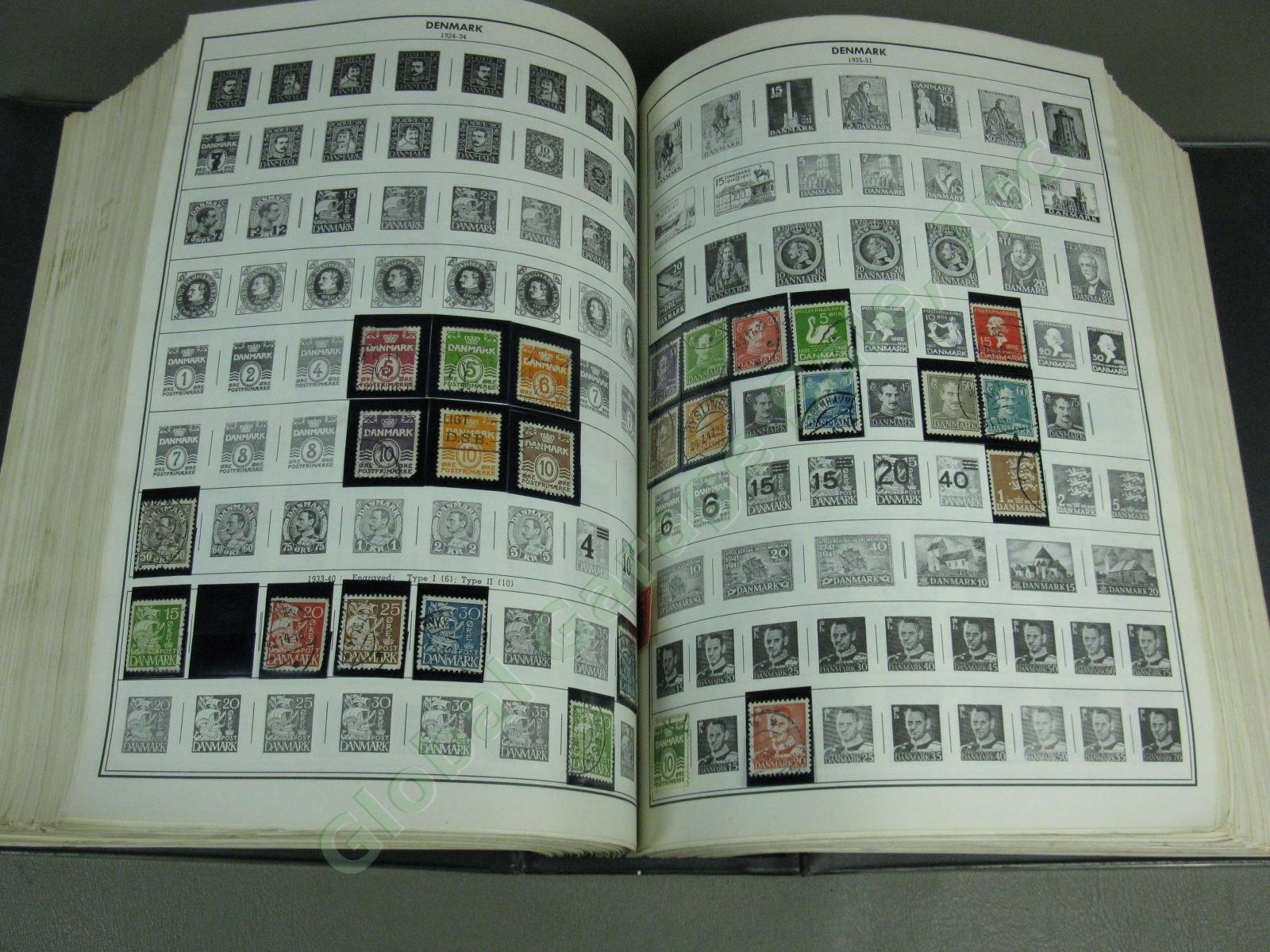 1973 Harris Standard World Stamp Album In Two Volumes With Collection No Reserve 37
