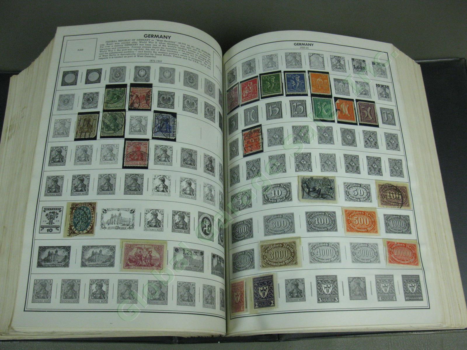 1973 Harris Standard World Stamp Album In Two Volumes With Collection No Reserve 39