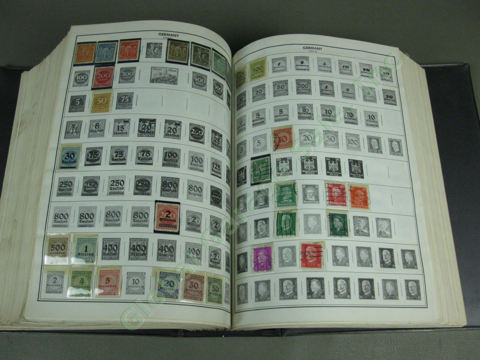 1973 Harris Standard World Stamp Album In Two Volumes With Collection No Reserve 40