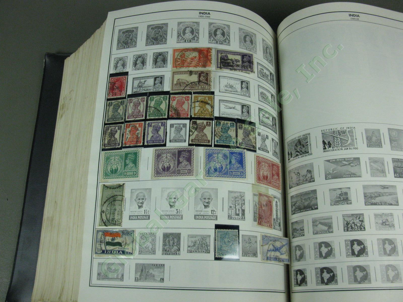 1973 Harris Standard World Stamp Album In Two Volumes With Collection No Reserve 43
