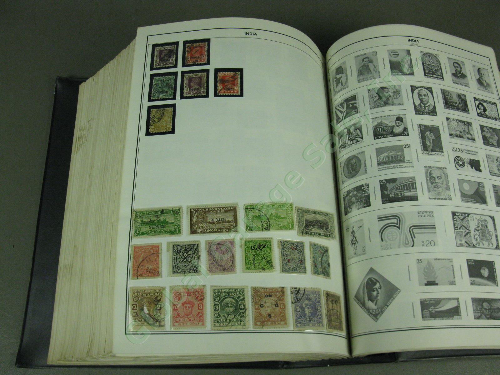 1973 Harris Standard World Stamp Album In Two Volumes With Collection No Reserve 44