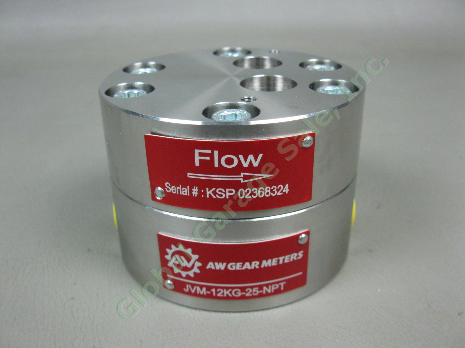 NOS Surplus AW Gear JVM-12KG-25NPT Liquid Flow Meter 0.003-0.8 GPM 1/4" W/ Box 1