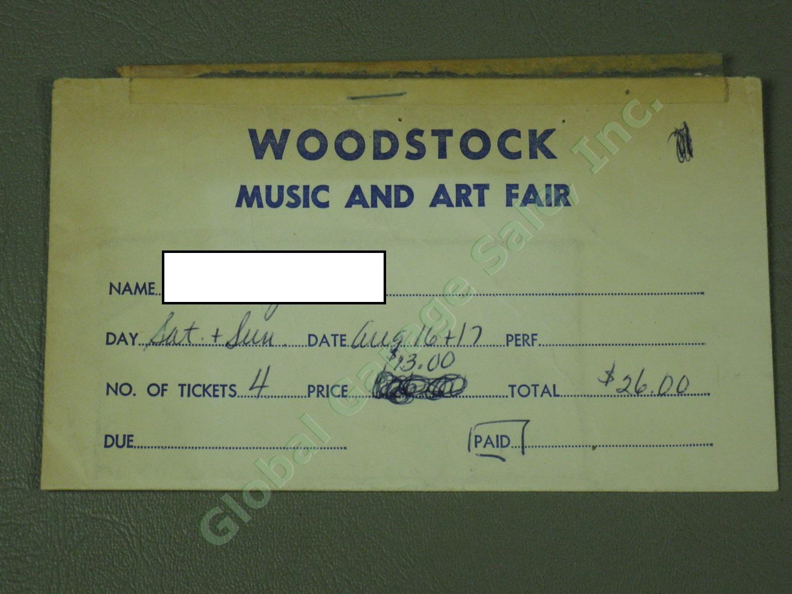 Woodstock Tickets Brochure Flyer Magazine Lot + 1968 Beatles Life Look Avedon NR 3