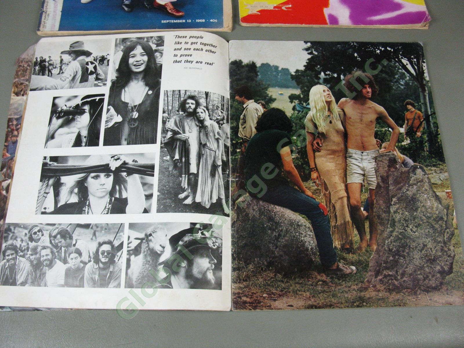 Woodstock Tickets Brochure Flyer Magazine Lot + 1968 Beatles Life Look Avedon NR 11