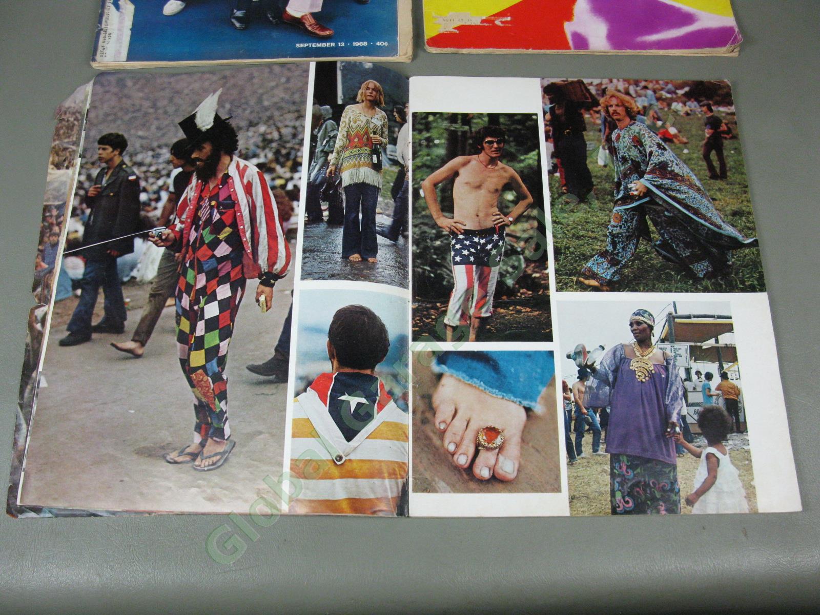 Woodstock Tickets Brochure Flyer Magazine Lot + 1968 Beatles Life Look Avedon NR 12