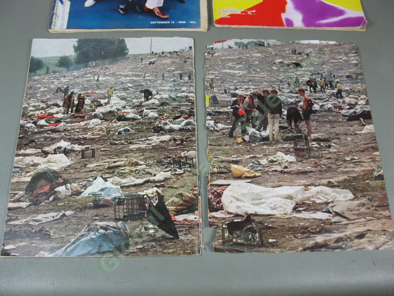 Woodstock Tickets Brochure Flyer Magazine Lot + 1968 Beatles Life Look Avedon NR 15