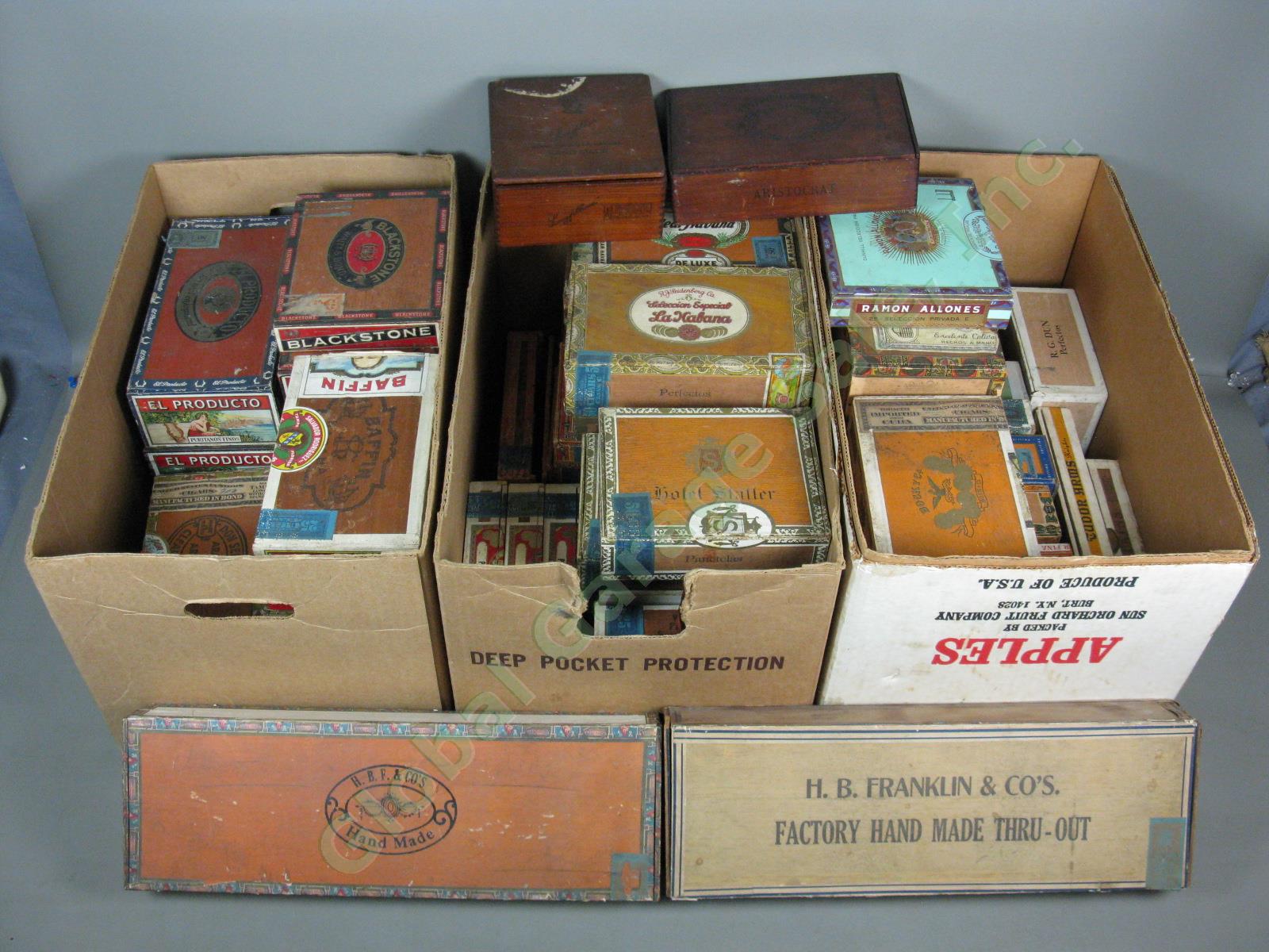 HUGE Collection Dozens Of Vintage Cigar Boxes Some Rare Cubans Nice Art + Wooden