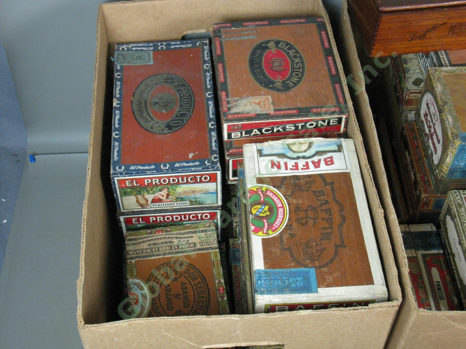 HUGE Collection Dozens Of Vintage Cigar Boxes Some Rare Cubans Nice Art + Wooden 1