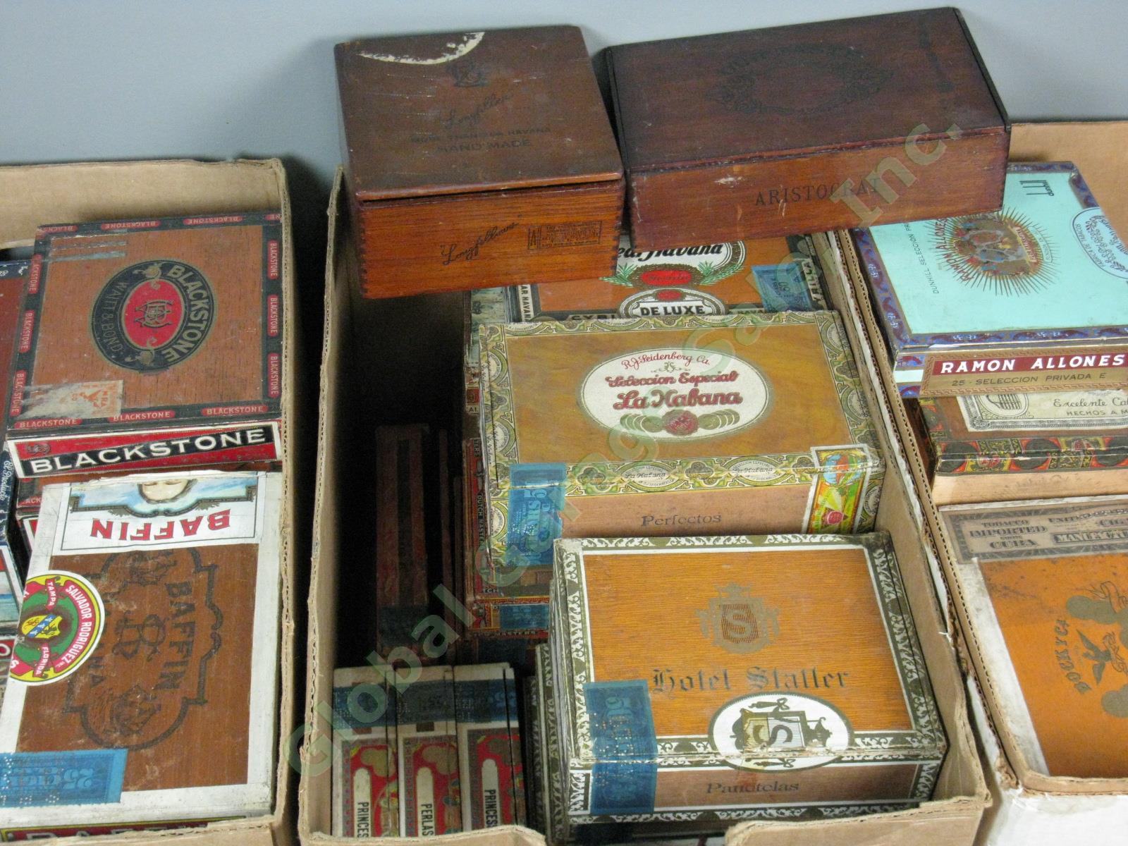HUGE Collection Dozens Of Vintage Cigar Boxes Some Rare Cubans Nice Art + Wooden 2