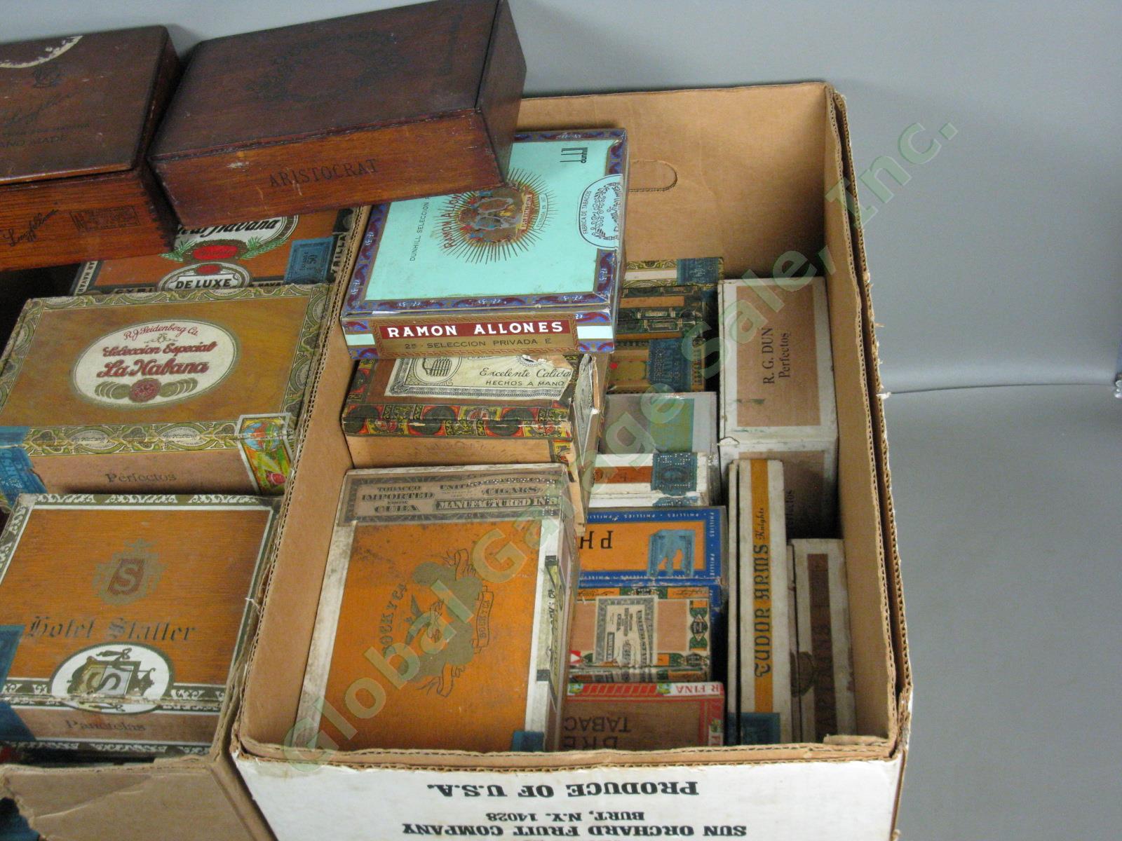 HUGE Collection Dozens Of Vintage Cigar Boxes Some Rare Cubans Nice Art + Wooden 3