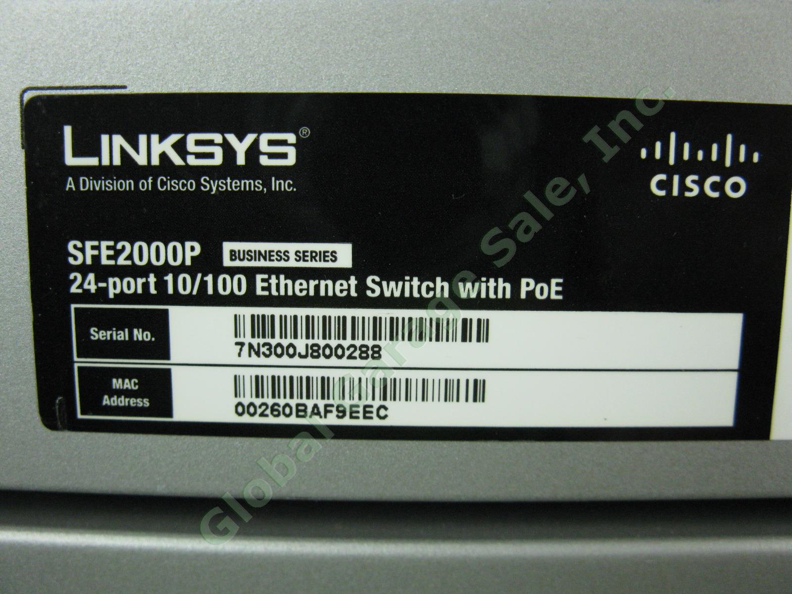 11x SFE2000P 24-Port 10/100 Switches W/ POE Lot Cisco Small Business + Linksys 4