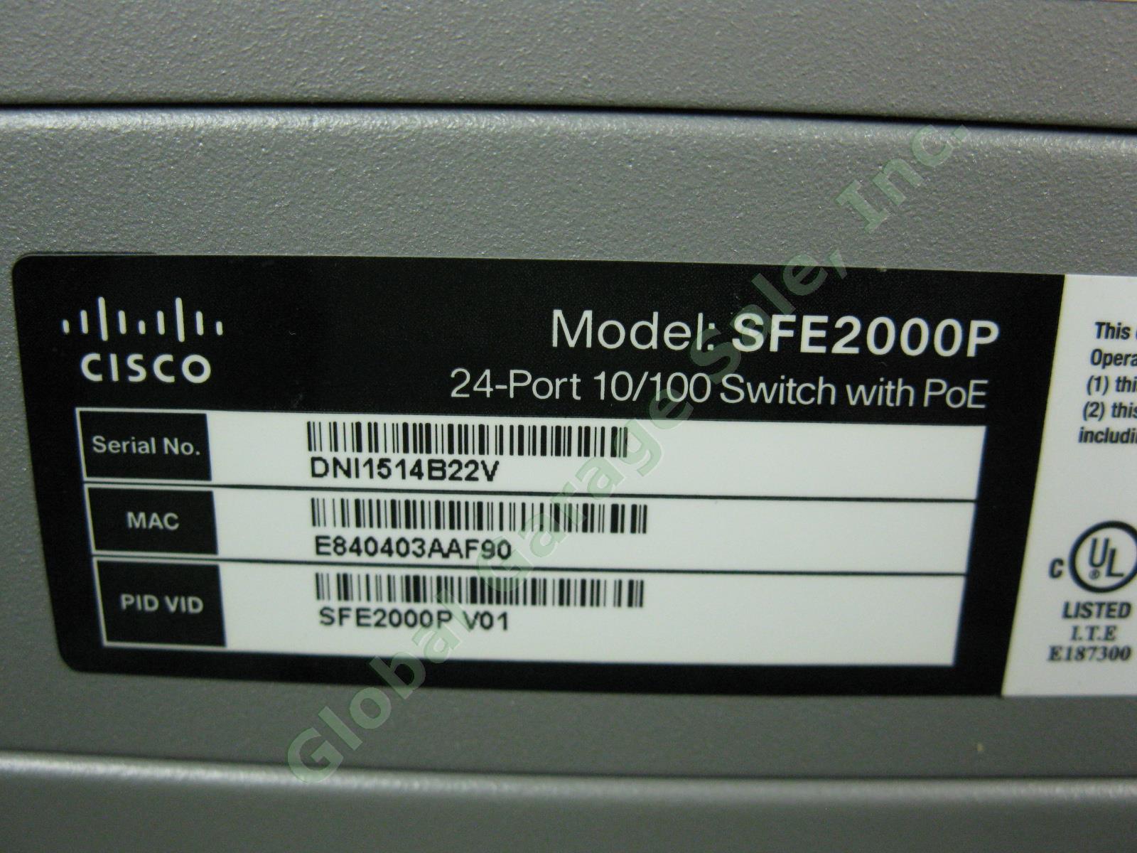 11x SFE2000P 24-Port 10/100 Switches W/ POE Lot Cisco Small Business + Linksys 5