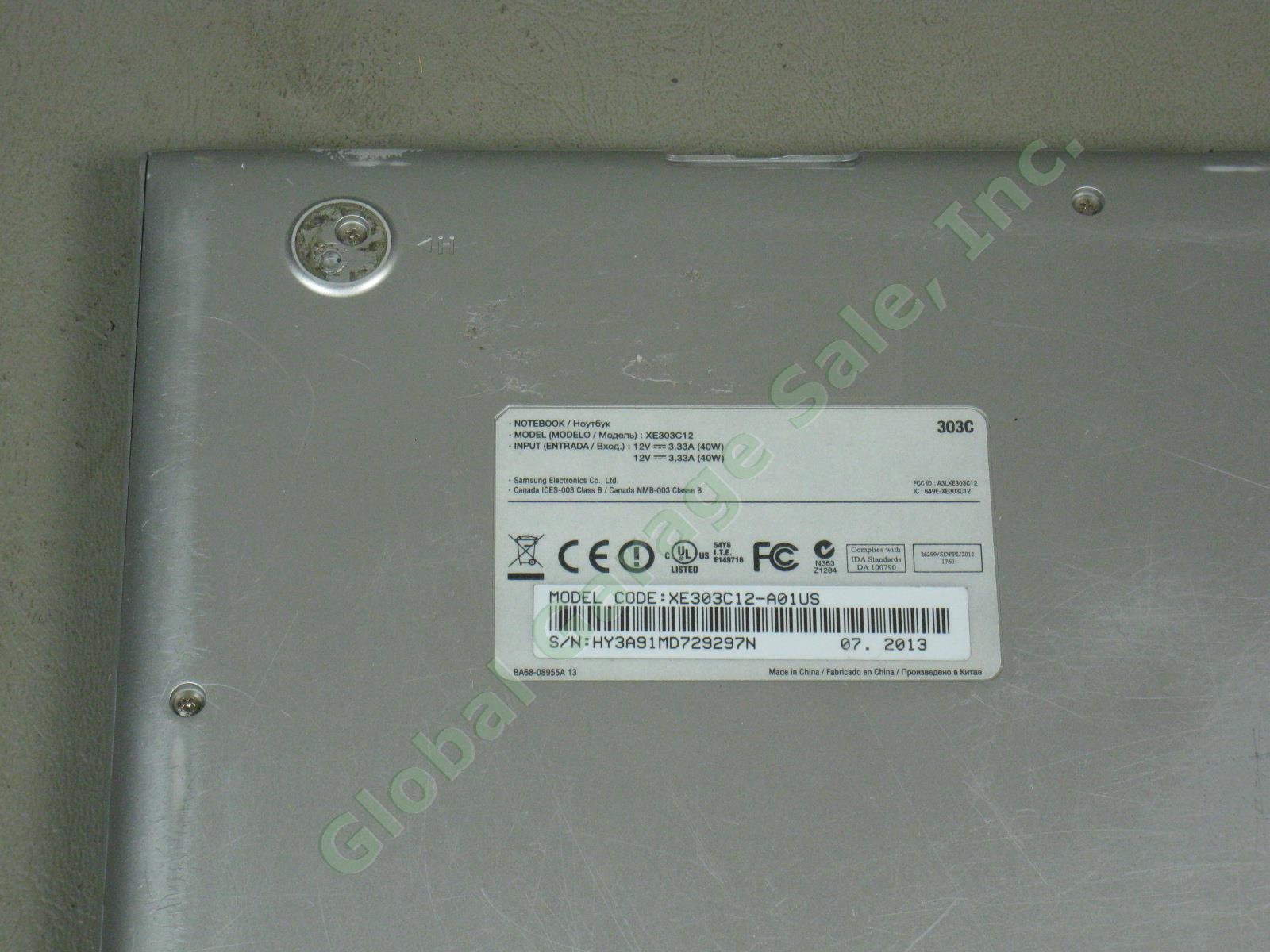 Samsung Chromebook Chrome Netbook Computer XE303C12 11.6" 1.7 GHz 2GB RAM 16GB 6