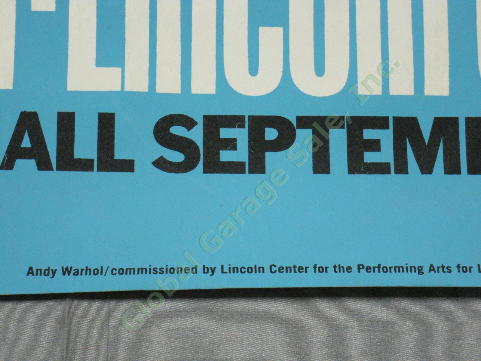 Original 1967 Andy Warhol Lincoln Center Film Festival Ticket Screenprint Poster 3