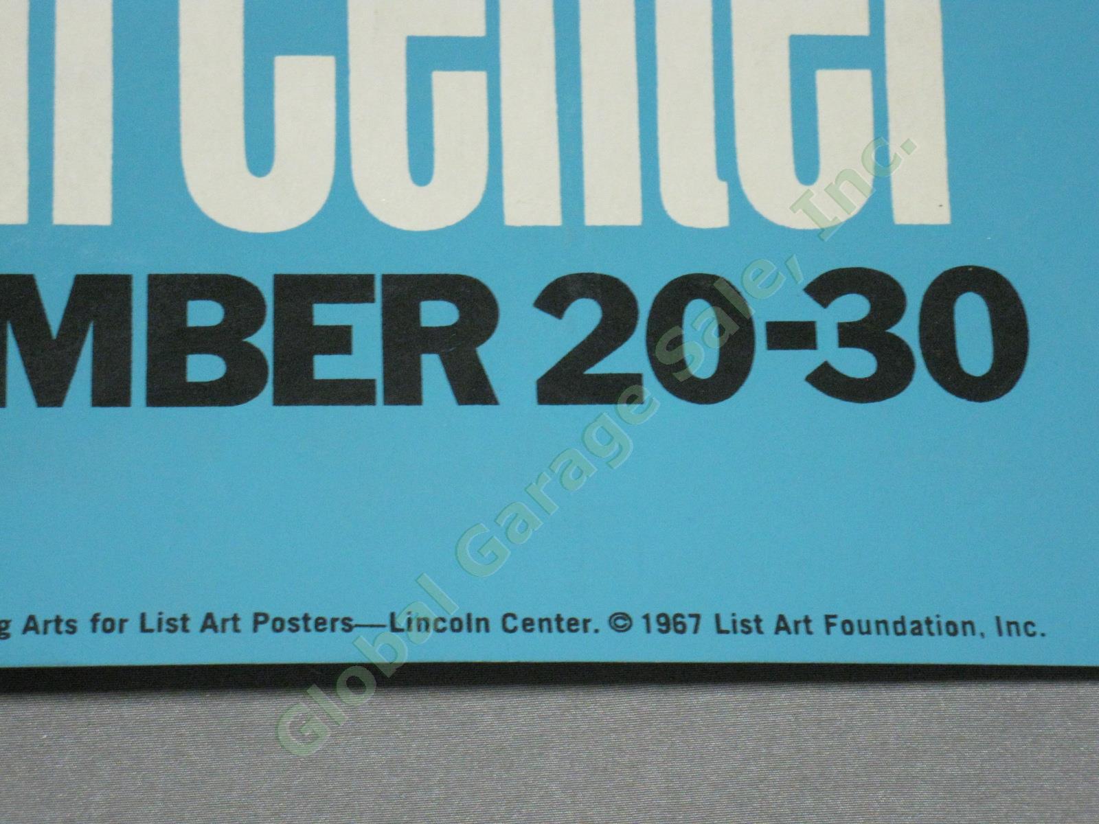 Original 1967 Andy Warhol Lincoln Center Film Festival Ticket Screenprint Poster 4