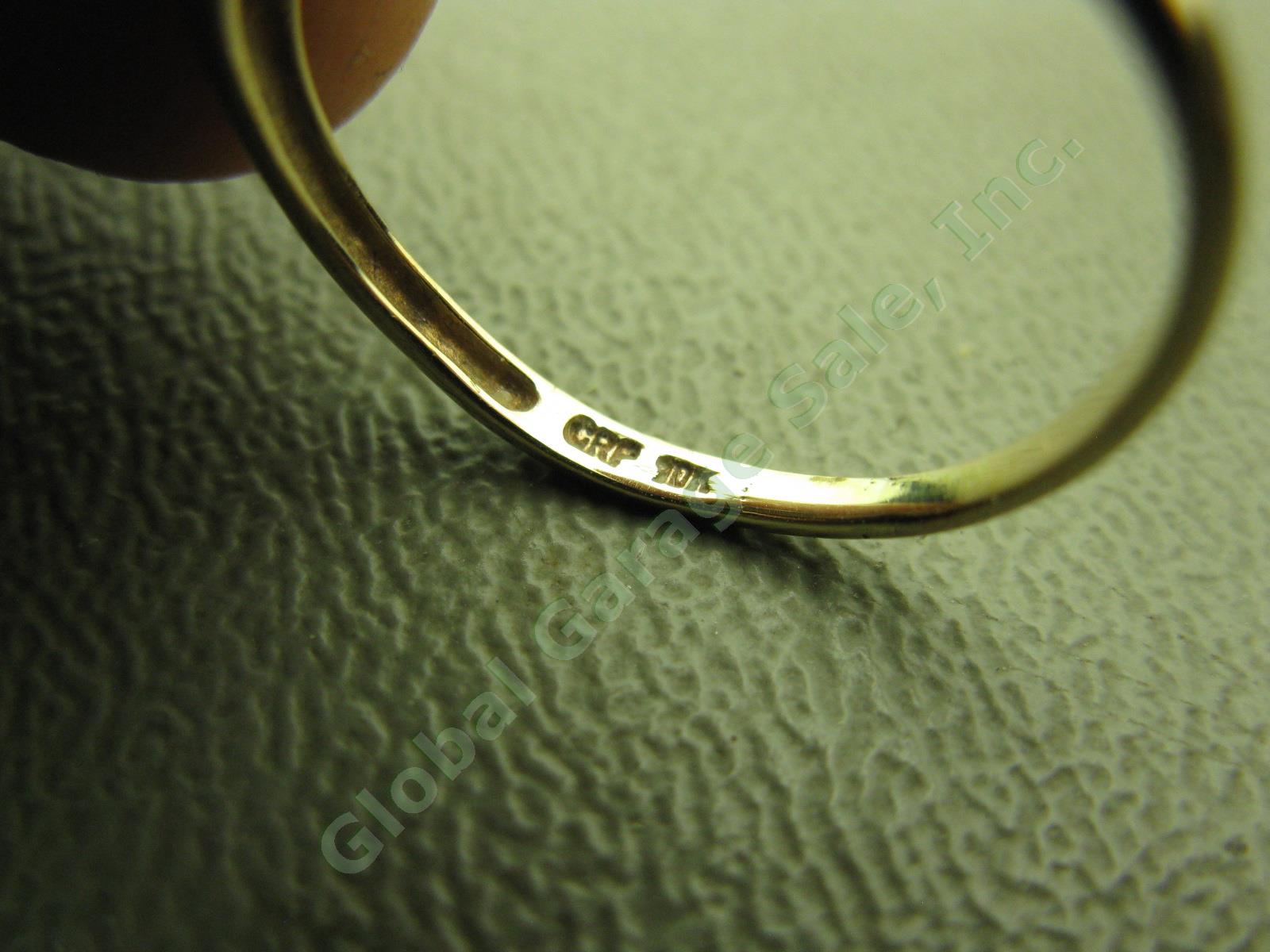 Vtg CRP 10K Yellow Gold Garnet Diamond Ring + Amethyst Earrings Pair Jewelry Lot 5
