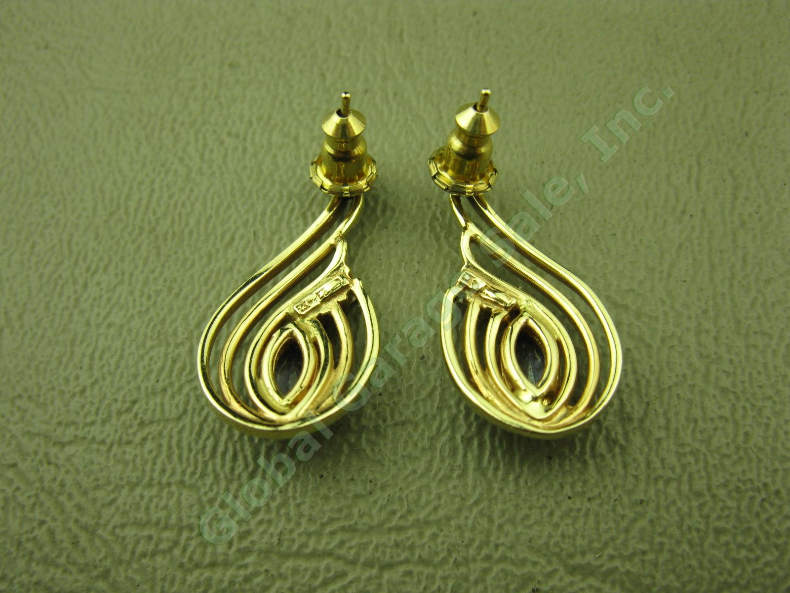 Vtg CRP 10K Yellow Gold Garnet Diamond Ring + Amethyst Earrings Pair Jewelry Lot 7