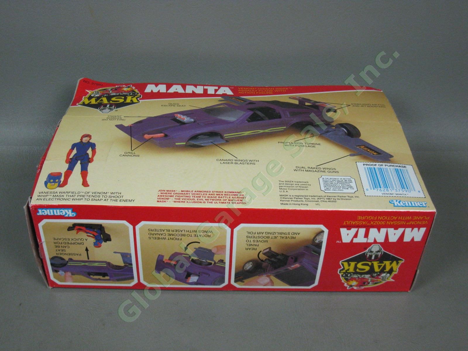 Kenner MASK Manta Nissan 300ZX Assault Plane Vehicle Vanessa Warfield Figure Box 1