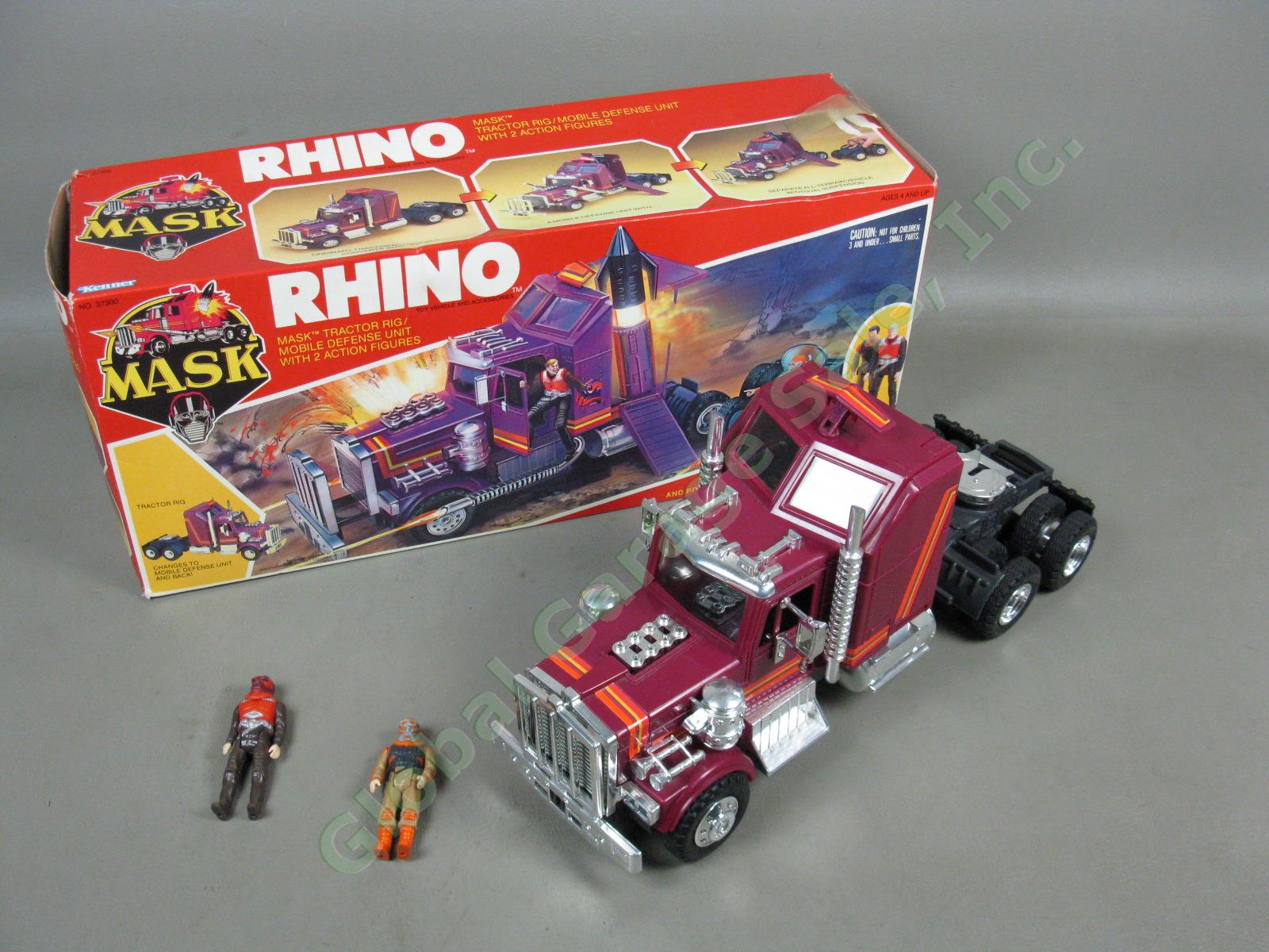 MASK Rhino Tractor Rig Semi Truck Vehicle Bruce Sato Matt Trakker Figure Box Lot