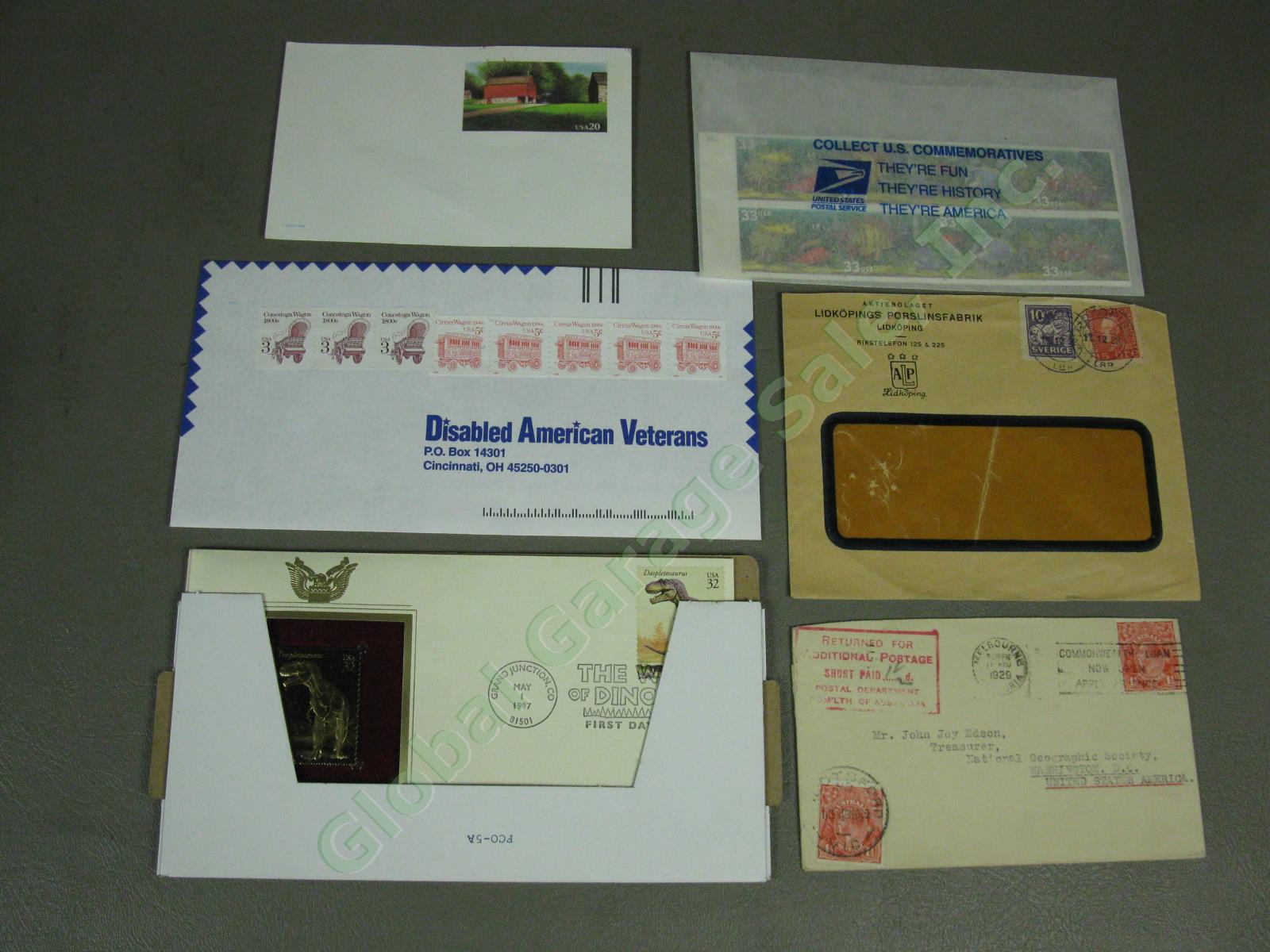 HUGE Vtg 1920s-1990s US Intl Stamp Lot Scott #220-2966 Albums Sheets Mint Sets + 38