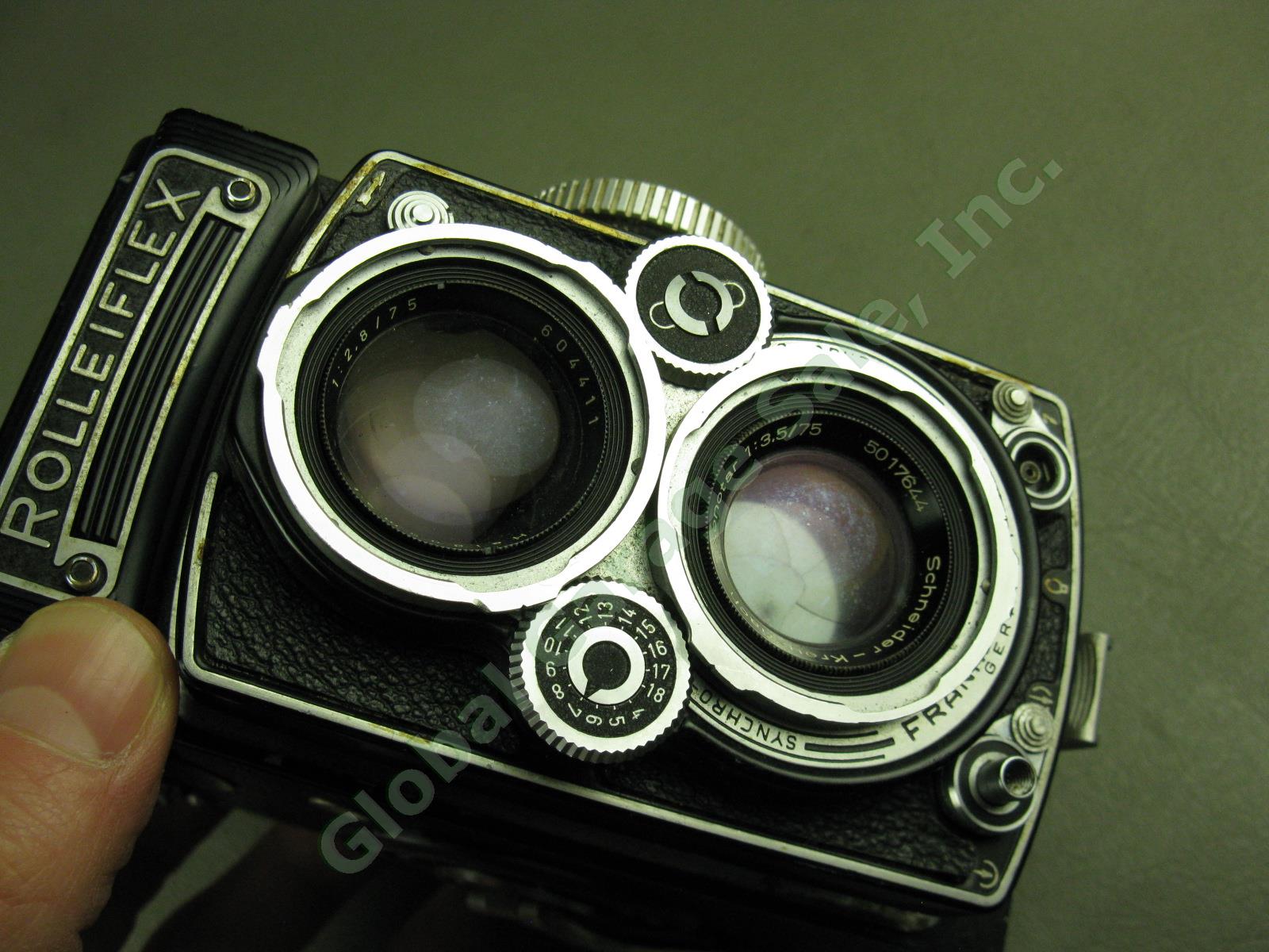 Vtg Rolleiflex DBP DBGM TLR Schneider-Kreuznach Xenotar 3.5F 75mm Heidosmat Lens 3